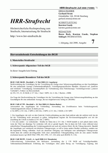 Titelbild Ausgabe 7/2000