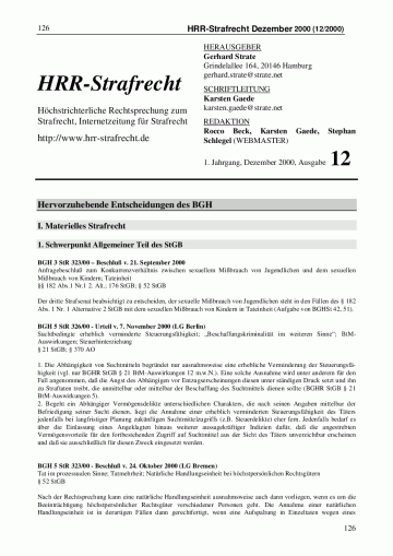 HRRS-Ausgabe Dezember 2000
