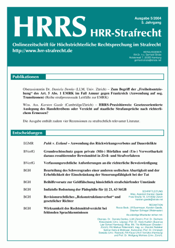 Titelbild Ausgabe 5/2004