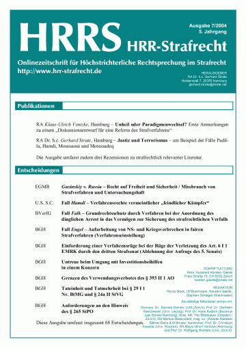 Titelbild Ausgabe 7/2004