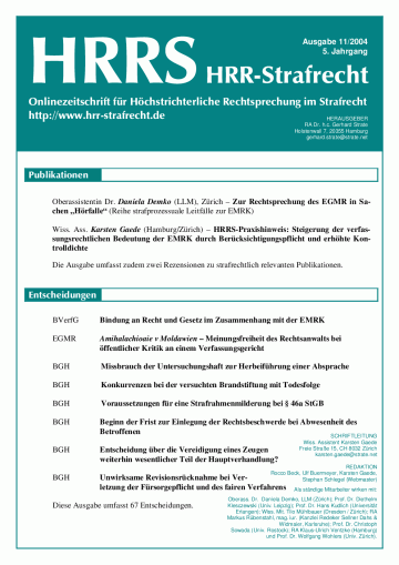 Titelbild Ausgabe 11/2004