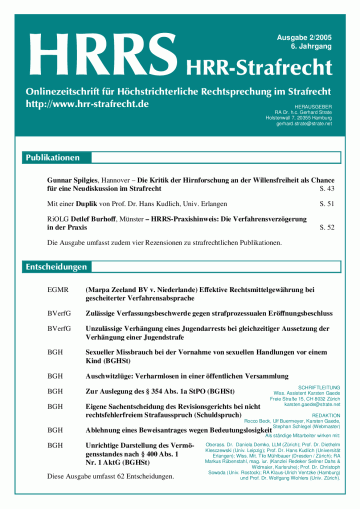 HRRS-Ausgabe Februar 2005