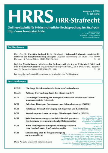 HRRS-Ausgabe April 2005