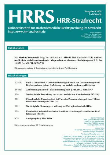 HRRS-Ausgabe Juni 2005