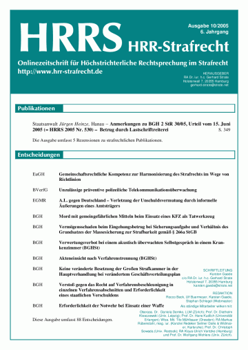 Titelbild Ausgabe 10/2005