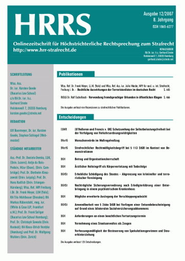 Titelbild Ausgabe 12/2007