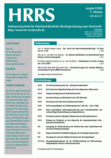 HRRS-Ausgabe Mai 2008