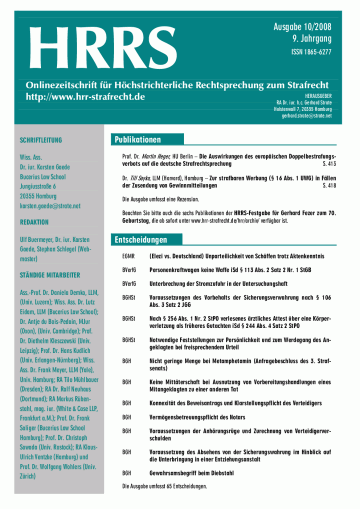 Titelbild Ausgabe 10/2008