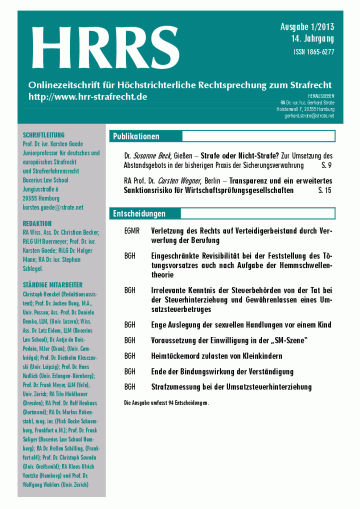 Titelbild Ausgabe 1/2013