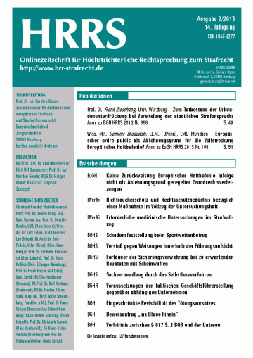Titelbild Ausgabe 2/2013