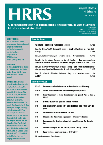 Titelbild Ausgabe 11/2013
