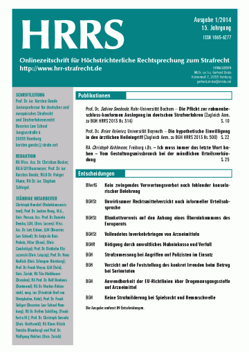 HRRS-Ausgabe Januar 2014