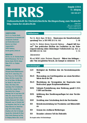 HRRS-Ausgabe Mai 2014
