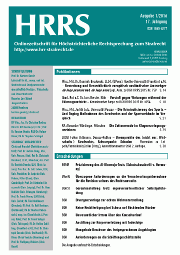 Titelbild Ausgabe 1/2016
