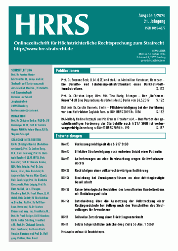 HRRS-Ausgabe März 2020