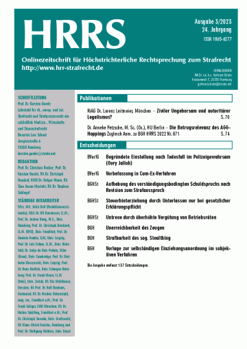 HRRS-Ausgabe März 2023