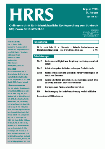 HRRS-Ausgabe Juli 2023