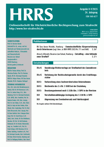 HRRS-Ausgabe Aug./Sept. 2023