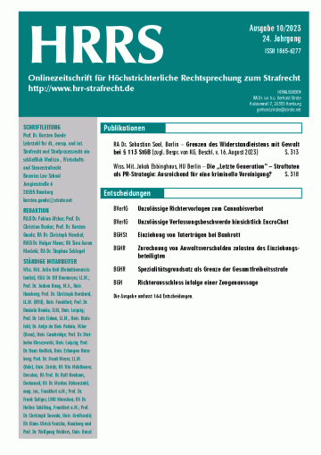 HRRS-Ausgabe Oktober 2023