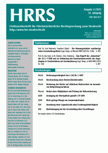 HRRS-Ausgabe November 2023