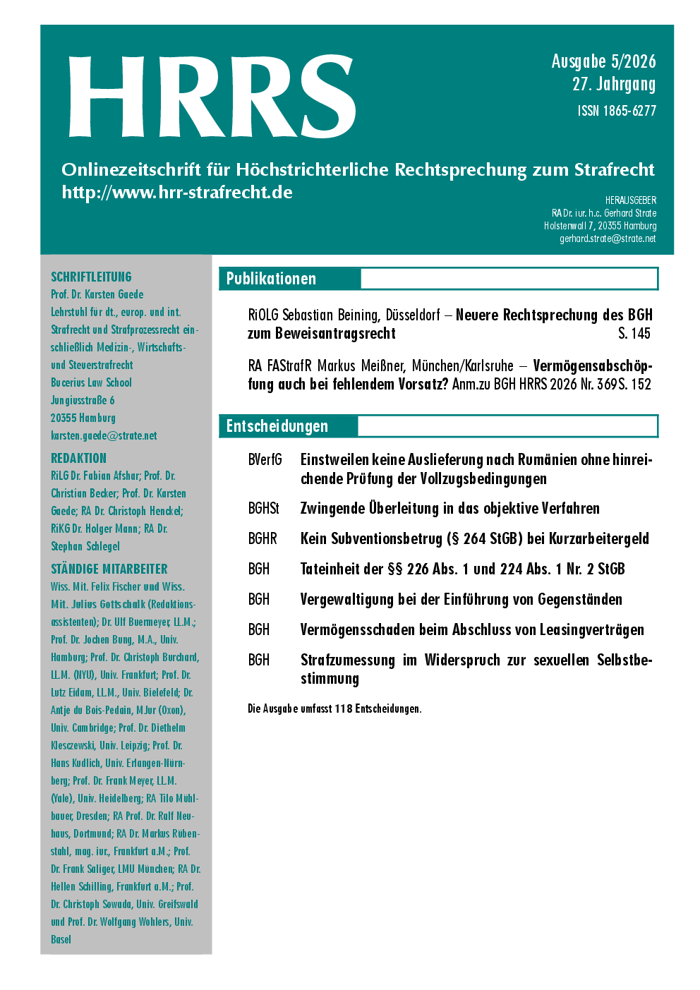 Titelbild Ausgabe 5/2026
